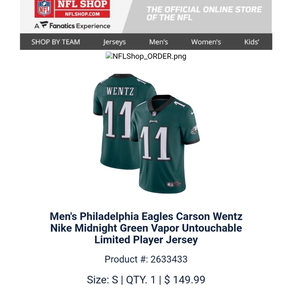 Authentic Nike NFL Philadelphia Eagles Jersey - Picture 7 of 7
